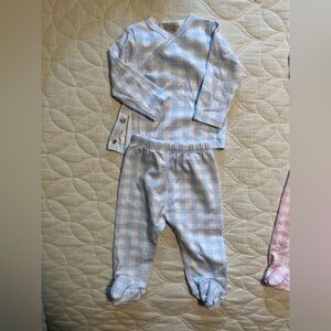 The Beaufort Bonnet Company Baby Blue Gingham Set